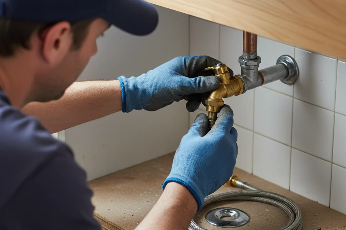 Shutoff valve and fitting work during Emergency Plumbing in Dudley